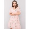 Dámske svetlo-ružove šaty s podtlačeným vzorom kód produktu LK-SK-508129.06X