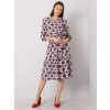 Dámske bielo-červene šaty s podtlačeným vzorom kód produktu LK-SK-508525.17