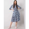 Dámske svetlo-modre šaty s podtlačeným vzorom kód produktu LK-SK-508525.17