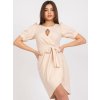 Dámske svetlo-béžove šaty elegantné kód produktu LK-SK-508622.06P
