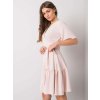 Dámske svetlo-ružove šaty s volánom kód produktu LK-SK-508623.24X