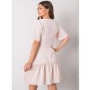 Dámske svetlo-ružove šaty s volánom kód produktu LK-SK-508623.24X