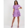 Dámske svetlo-fialove šaty s volánom kód produktu LK-SK-508646.13P