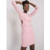 Dámske svetlo-ružove šaty vypasované kód produktu LK-SK-508687.17P