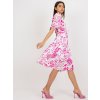 Dámske fuksiovo-ružove šaty s podtlačeným vzorom kód produktu LK-SK-508944.45P