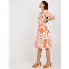Dámske pomarančove šaty s podtlačeným vzorom kód produktu LK-SK-508944.45P