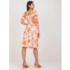 Dámske pomarančove šaty s podtlačeným vzorom kód produktu LK-SK-508944.45P