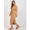 Dámske hnede camel šaty na bežný deň kód produktu LK-SK-509227.83P