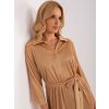 Dámske hnede camel šaty na bežný deň kód produktu LK-SK-509348.04