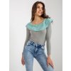 Dámsky sveter farba Sivo-modrá kód LK-SW-506559-2.13