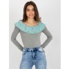 Dámsky sveter farba Sivo-modrá kód LK-SW-506559-2.13