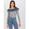 Dámsky sveter farba Sivo-modrá kód LK-SW-506559-2.13
