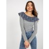 Dámsky sveter farba Sivo-modrá kód LK-SW-506559-2.13