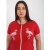 Dámske plus size farba červená kód LK-TS-506819.74P