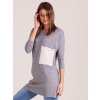 Dámske sive šaty - tunika na bežný deň kód produktu PL-TU-4305.08