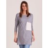 Dámske sive šaty - tunika na bežný deň kód produktu PL-TU-4305.08