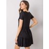 Dámske čierne šaty s volánom kód produktu RO-SK-2308.20