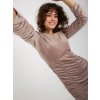 Dámske tmavo-béžove šaty elegantné kód produktu RP-SK-8199.01