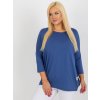 Dámska blúzka plus size tmavo-modrá RV-BZ-3770.92