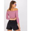 Dámska blúzka španielského strihu tmavo-ružová RV-BZ-4692.08X