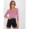 Dámska blúzka španielského strihu tmavo-ružová RV-BZ-4692.08X