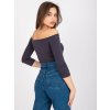 Dámska blúzka španielského strihu grafitovo-sivá RV-BZ-4692.22