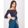 Dámska blúzka španielského strihu grafitovo-sivá RV-BZ-4692.22
