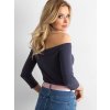Dámska blúzka španielského strihu grafitovo-sivá RV-BZ-4692.22