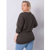 Dámska blúzka plus size tmavá-khaki RV-BZ-6388.55P