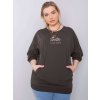 Dámska blúzka plus size tmavá-khaki RV-BZ-6388.55P
