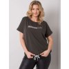 Dámska blúzka plus size tmavá-khaki RV-BZ-6578.15P