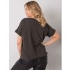 Dámska blúzka plus size tmavá-khaki RV-BZ-6578.15P