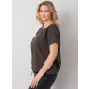 Dámska blúzka plus size tmavá-khaki RV-BZ-6578.15P