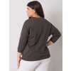Dámska blúzka plus size tmavá-khaki RV-BZ-7040.85P (Farba Sivá, Veľkosť ONE SIZE)