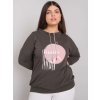 Dámska blúzka plus size tmavá-khaki RV-BZ-7040.85P (Farba Sivá, Veľkosť ONE SIZE)