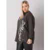 Dámska blúzka plus size tmavá-khaki RV-BZ-7165.79P (Farba Okrová, Veľkosť ONE SIZE)