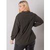 Dámska blúzka plus size tmavá-khaki RV-BZ-7165.79P (Farba Okrová, Veľkosť ONE SIZE)