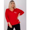 Dámska blúzka plus size červená RV-BZ-7583.63P (Farba Khaki, Veľkosť ONE SIZE)