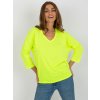Dámska blúzka over size krikľavo-žltá RV-BZ-7663.05