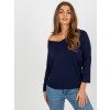 Dámska blúzka over size granatovo-modrá RV-BZ-7663.05