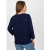 Dámska blúzka over size granatovo-modrá RV-BZ-7663.05