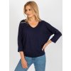 Dámska blúzka over size granatovo-modrá RV-BZ-7663.05