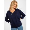 Dámska blúzka over size granatovo-modrá RV-BZ-7663.05