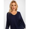 Dámska blúzka over size granatovo-modrá RV-BZ-7663.05