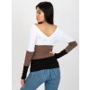 Dámska blúzka s dlhým rukávom bielo-čierna RV-BZ-8429.35X