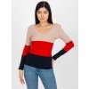 Dámska blúzka s dlhým rukávom granatovomodro-červená RV-BZ-8429.41P