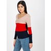 Dámska blúzka s dlhým rukávom granatovomodro-červená RV-BZ-8429.41P