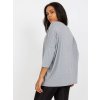 Dámska blúzka plus size sivá RV-BZ-3770.92 (Farba Biela, Veľkosť ONE SIZE)