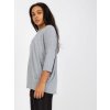 Dámska blúzka plus size sivá RV-BZ-3770.92 (Farba Biela, Veľkosť ONE SIZE)