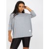 Dámska blúzka plus size sivá RV-BZ-3770.92 (Farba Biela, Veľkosť ONE SIZE)